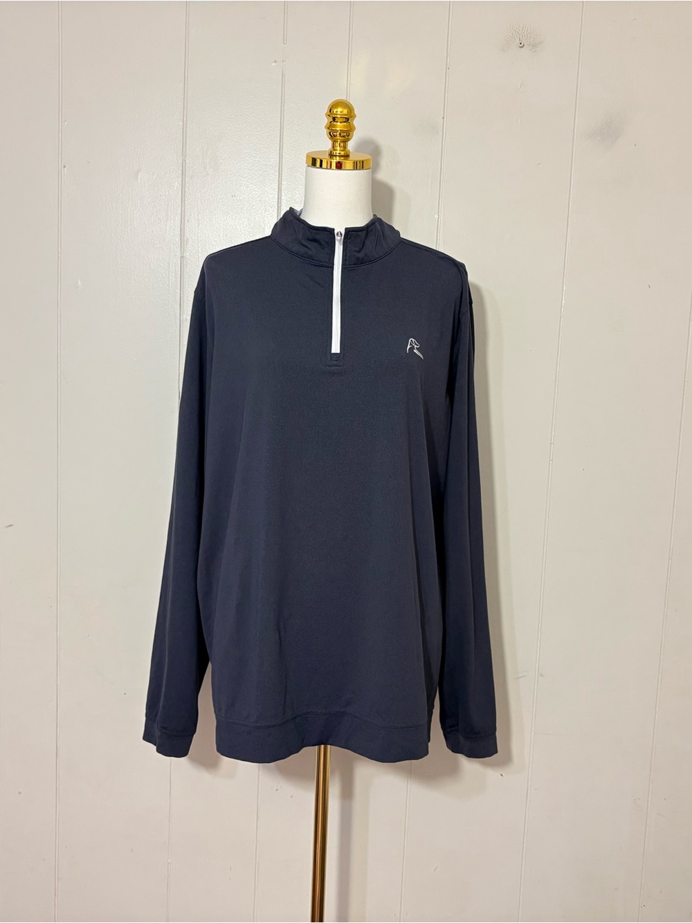 Rhoback Men’s Performance Quarter Zip Pullover Blue XL Golf JMI Equity